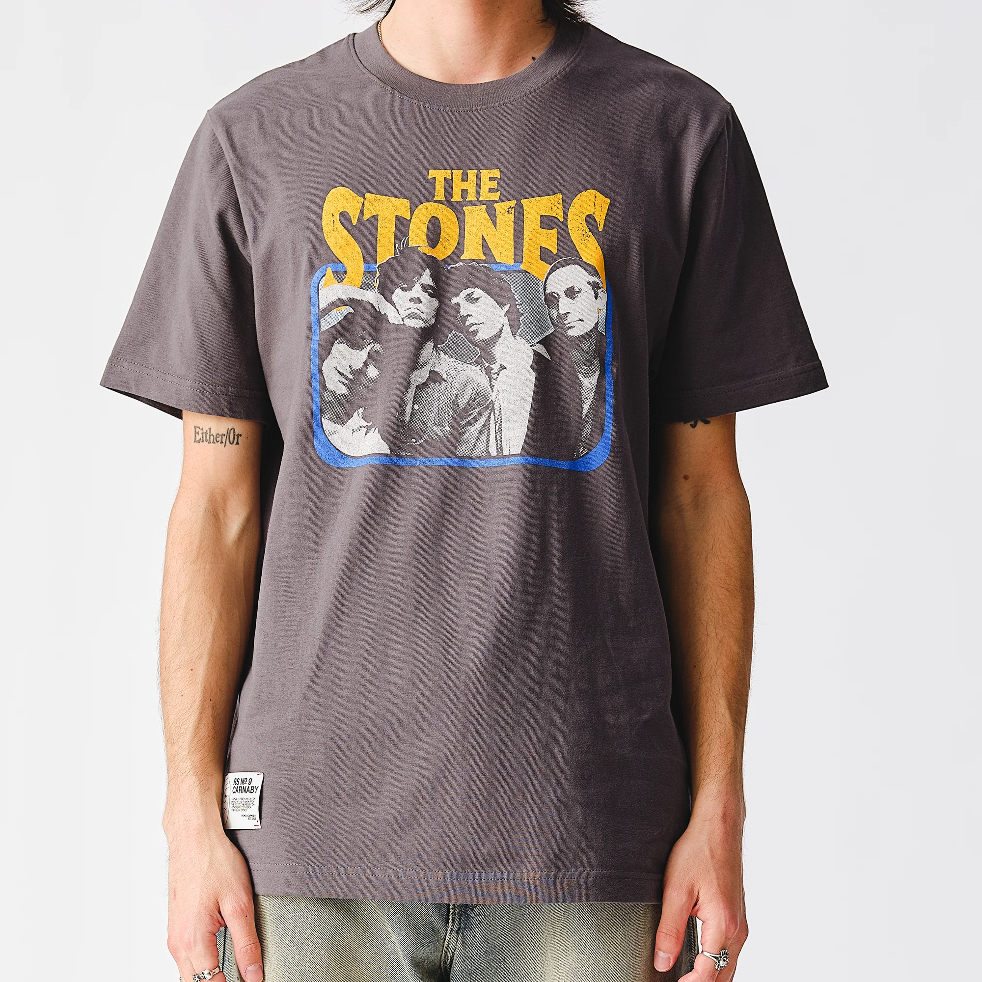 Classic Stones Charcoal Photo T-Shirt - Image 4