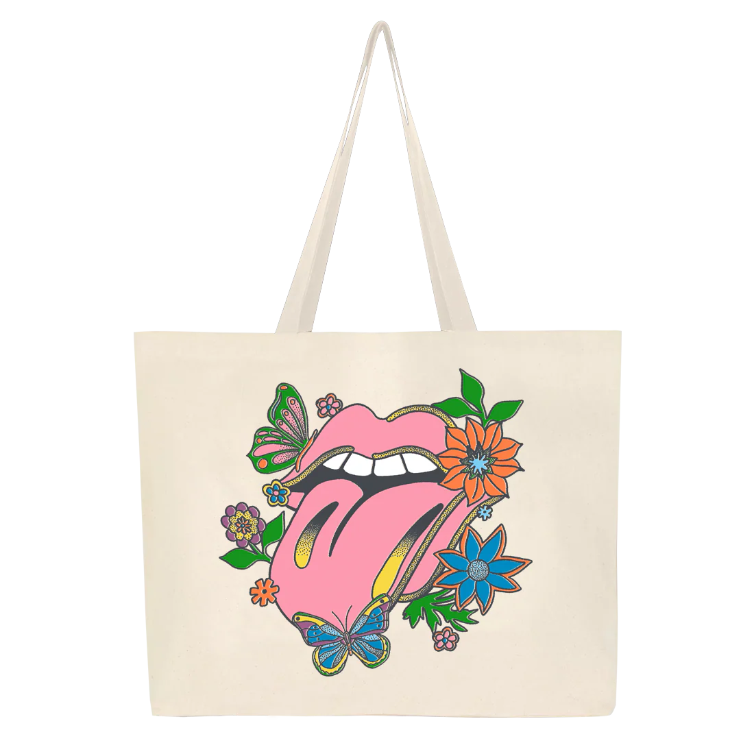 FLOWER TONGUE TOTE BAG