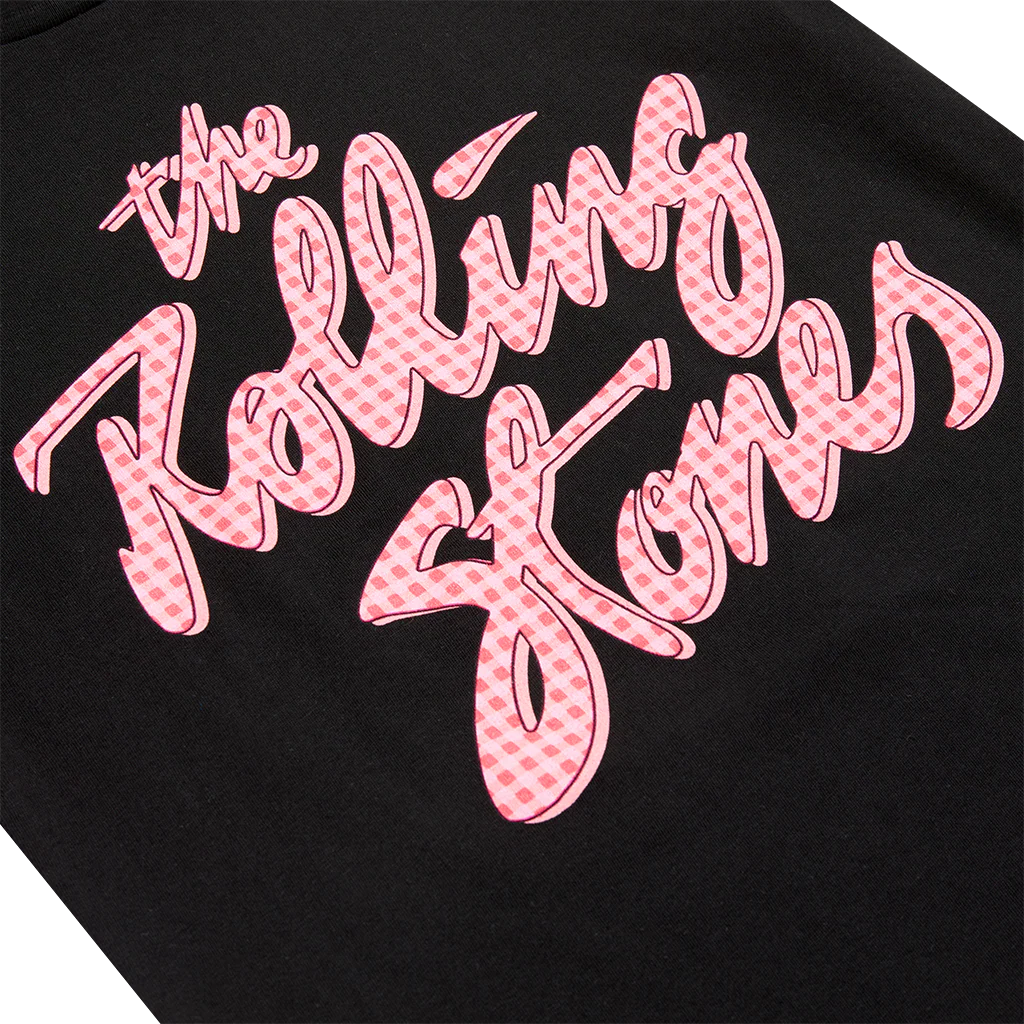 Kids Gingham Logo Black T-Shirt - Image 3