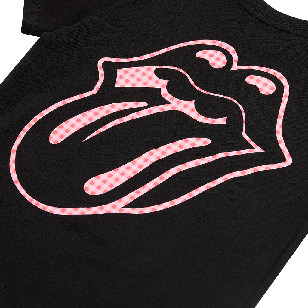 Kids Gingham Logo Black T-Shirt - Image 4