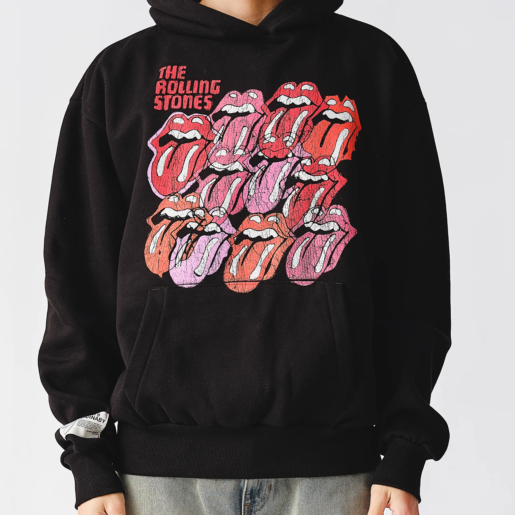 Multi Tongue Logo Black Pullover Hoodie - Image 4