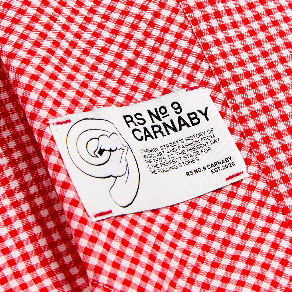 Red Gingham Embroidered Placement Shirt - Image 4