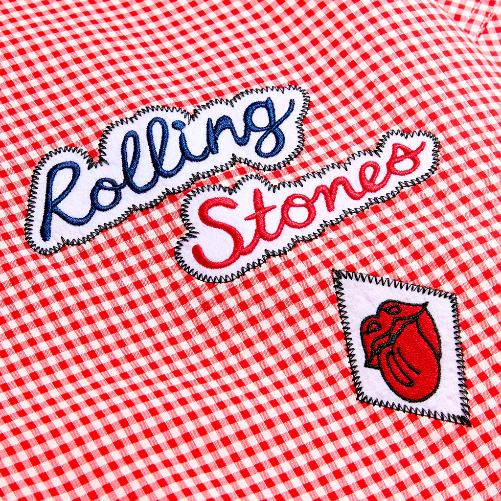 Red Gingham Embroidered Placement Shirt - Image 5