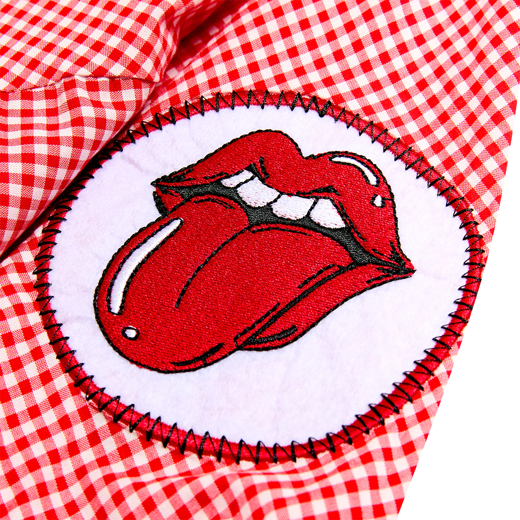 Red Gingham Embroidered Placement Shirt - Image 6