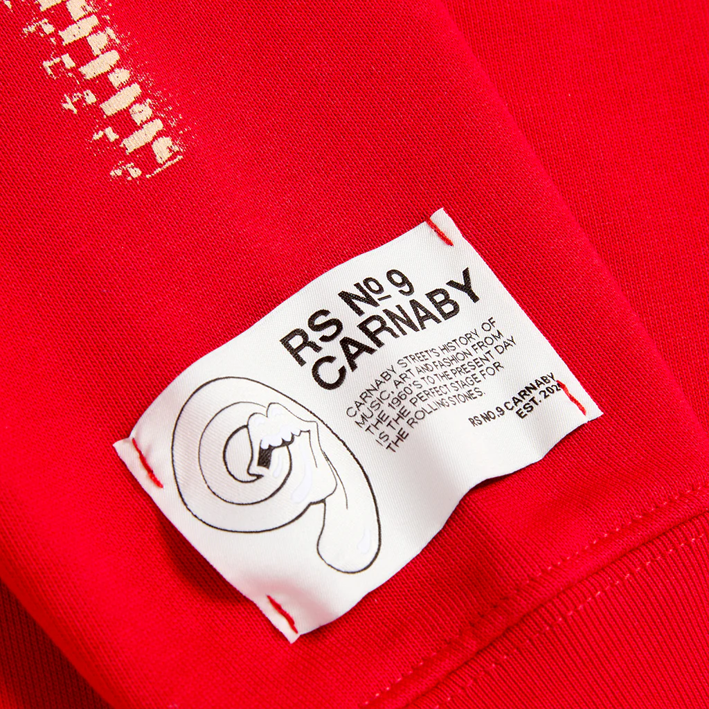 Rolling Stones Zipper Sleeve Red Crewneck Sweater - Image 10