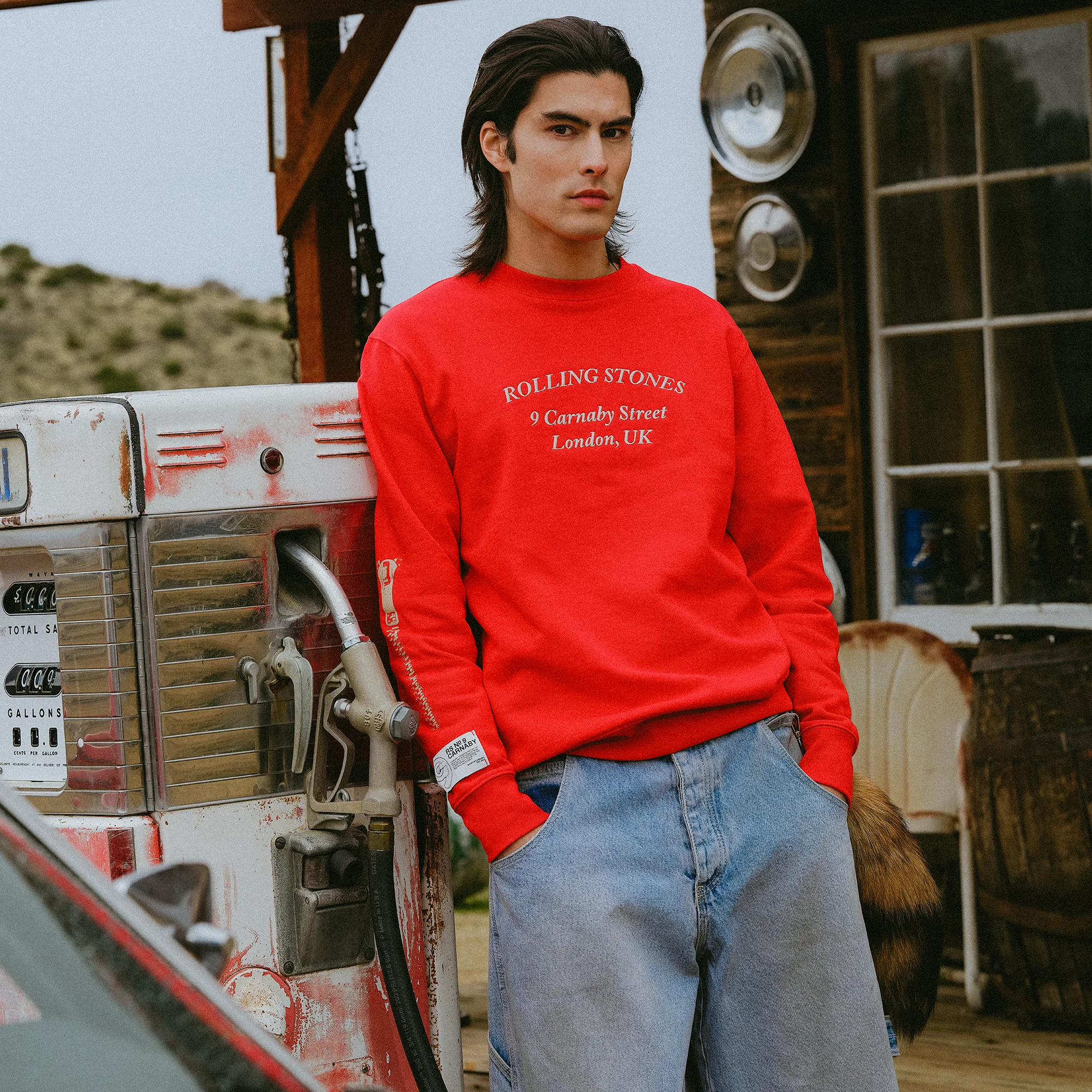 Rolling Stones Zipper Sleeve Red Crewneck Sweater - Image 12