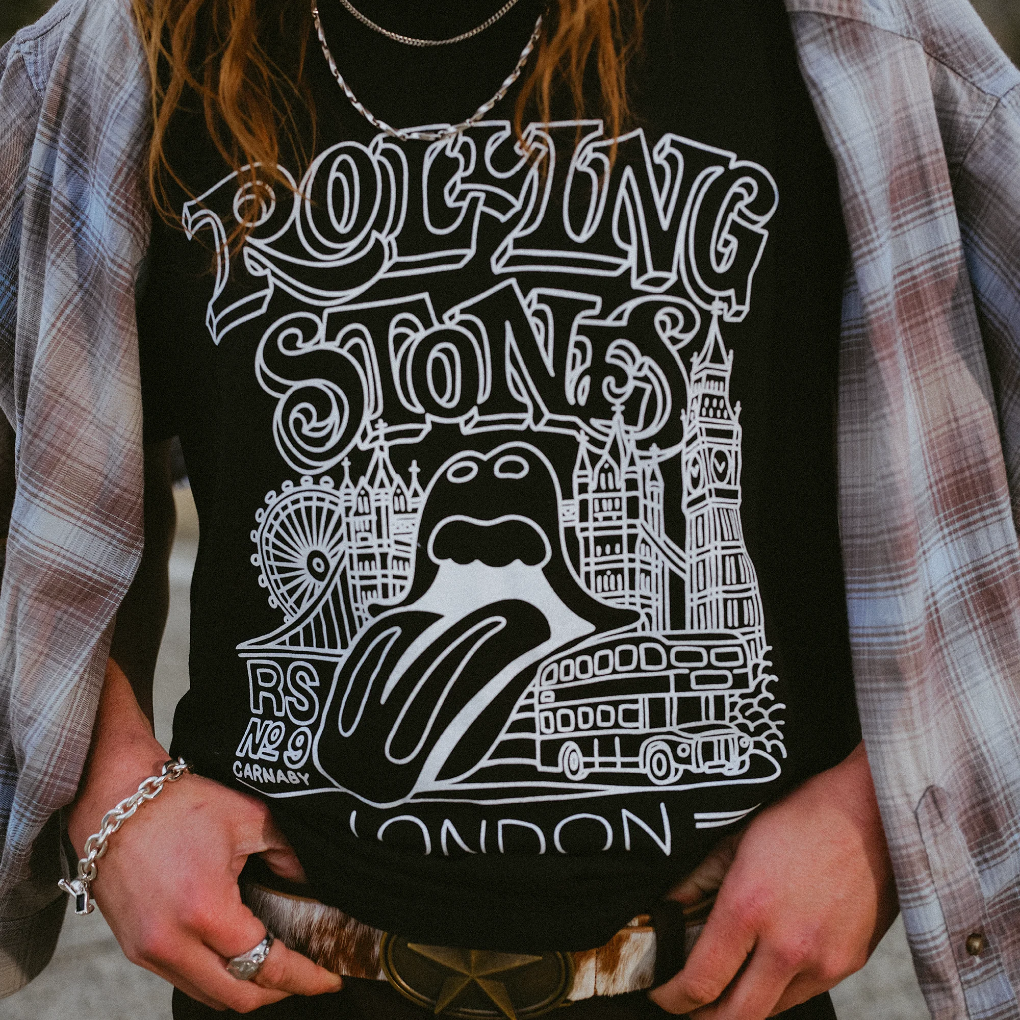 RS No. 9 London Graphic Black T-Shirt - Image 7