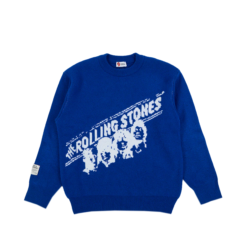 Welcome The Rolling Stones Knit Blue Sweater