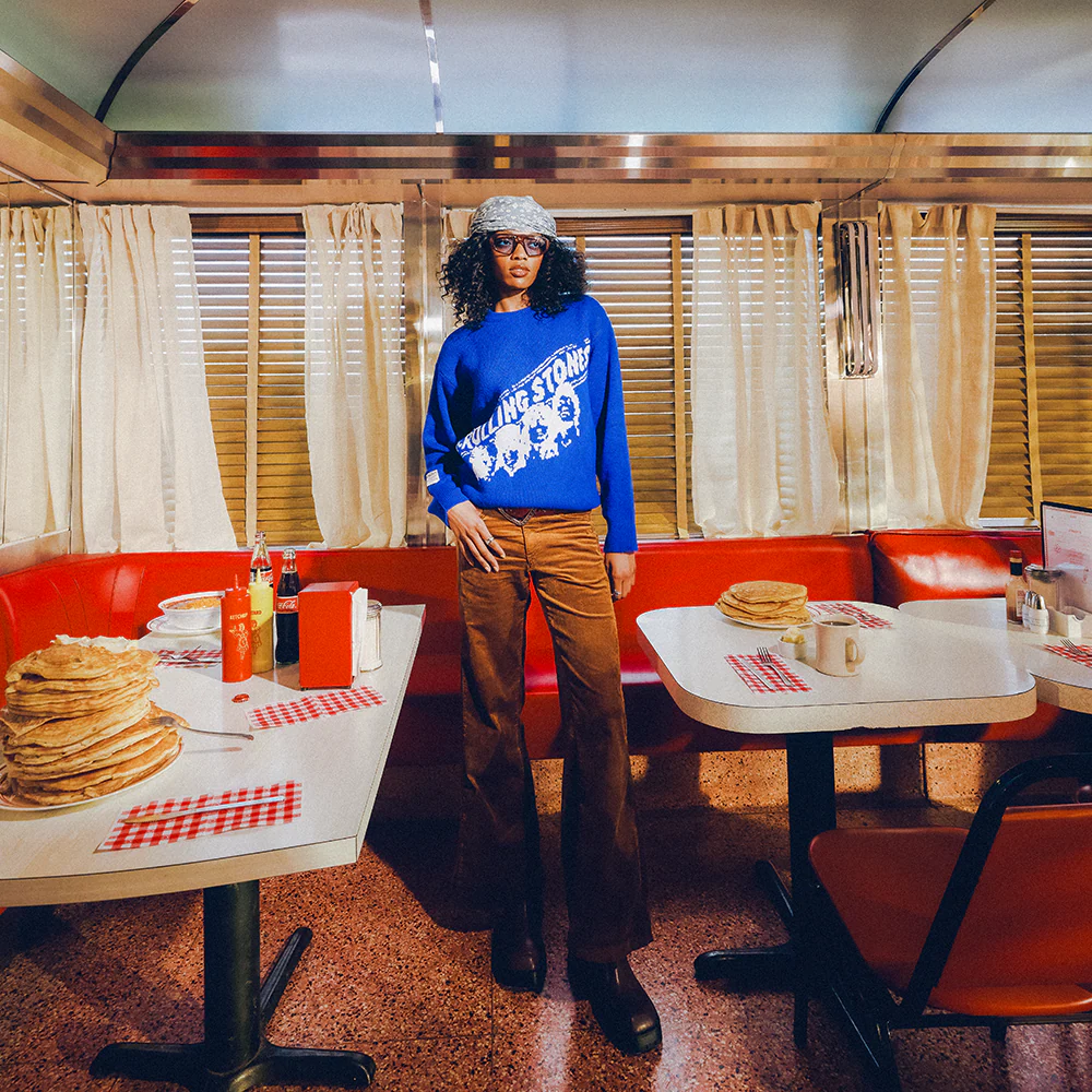 Welcome The Rolling Stones Knit Blue Sweater - Image 3